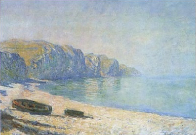 Qui a peint "Barques sur la plage de Pourville, marée basse" ?