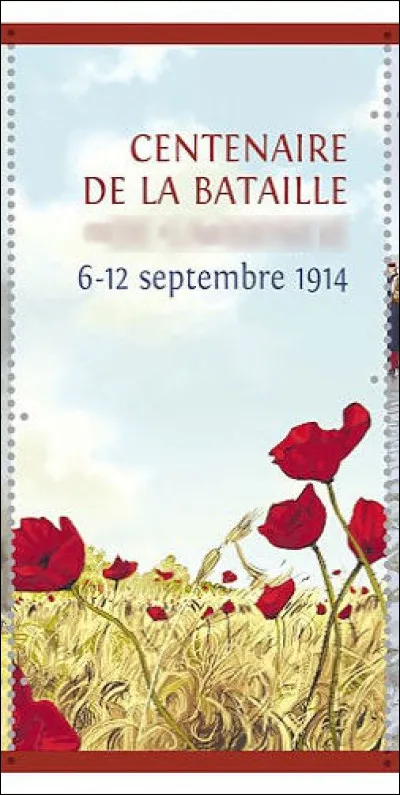 Sur ce timbre commémoratif, on retrouve le coquelicot comme symbole de la Bataille ... (Complétez !)