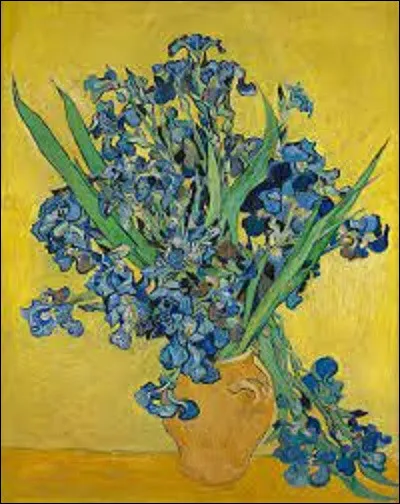 Réalisé en 1889, quel postimpressionniste a réalisé ce tableau intitulé ''Vase aux iris'' ?