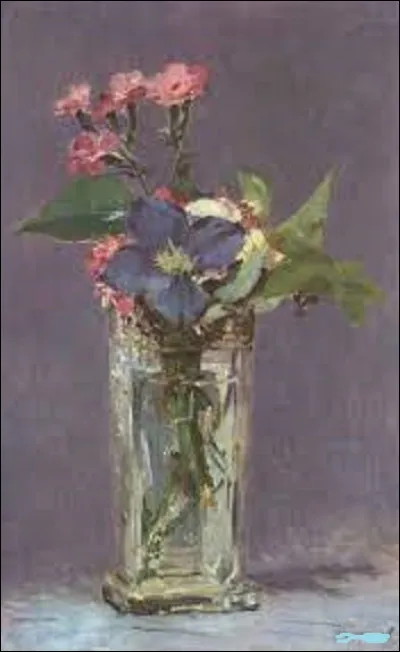 Parmi ces trois impressionnistes, lequel a réalisé cette toile intitulée ''illets et clématites dans un vase de cristal'', en 1882 ?