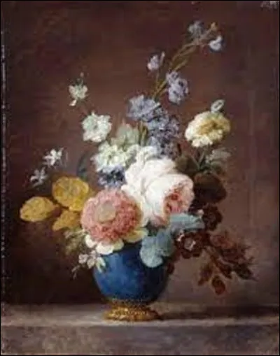 Quel rococo a peint cette toile nommée ''Vase de fleurs'', en 1781 ?