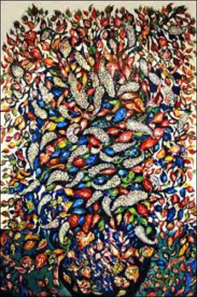 Quel artiste a réalisé cette toile, en 1929, intitulée ''Grand Bouquet au vase noir et fond bleu'' ?