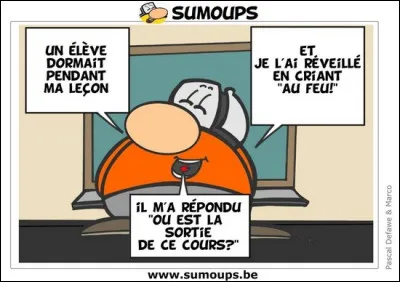 On termine le cours de français avec un sourire !