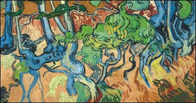 Quel artiste a peint le tableau intitulé "Racines d'arbres" ?