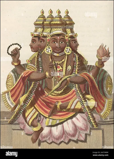 Brahma est né de quoi dans la mythologie hindoue ?