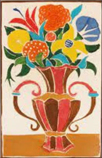 Parmi ces trois fauvistes, lequel a réalisé, en 1945, ce tableau nommé ''Bouquet de fleurs dans un vase'' ?