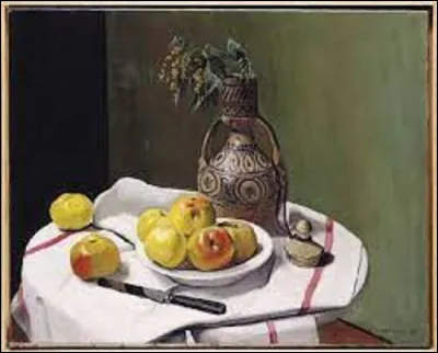 En 1914, quel nabi a exécuté cette nature morte intitulée ''Pommes et vase marocain'' ?