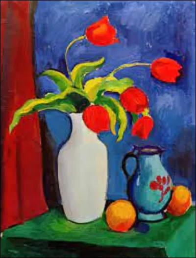De ces trois expressionnistes, lequel a réalisé ce tableau nommé ''Tulipes rouges dans un vase blanc'' ?