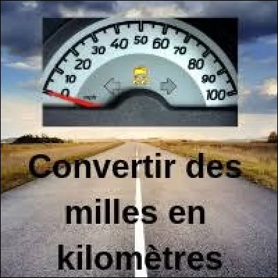 À combien de mètres correspond 1 mille terrestre ?