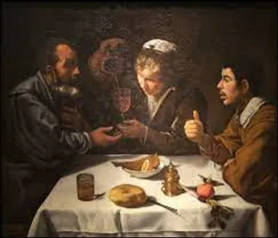 ''Déjeuner de paysans'' appelé également ''Jeune fille avec deux hommes à table'' est un tableau baroque. Quel peintre est l'auteur de cette toile, vers 1622 ?