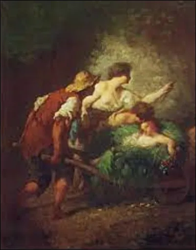 Huile sur toile réalisée entre 1846 et 1847, ''Retour des champs'' est un tableau réalisé par un membre de l'école de Barbizon. Quel artiste en est l'auteur ?