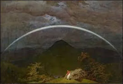 Réalisé vers 1810, ''Paysage de montagne avec arc-en-ciel'', est une toile romantique. Quel artiste est l'auteur de ce tableau ?
