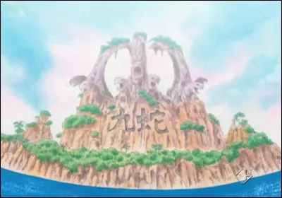 Quelle est la particularité de l'île sur lequel Luffy est arrivé après avoir été séparé de son équipage ?