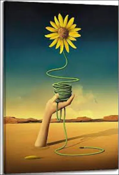 Quel surréaliste a réalisé cette toile représentant un tournesol ?