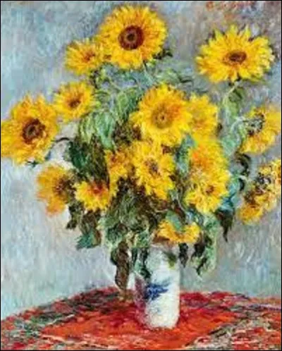En 1881, quel impressionniste a réalisé cette toile nommée ''Bouquets de tournesols'' ?