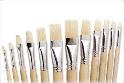 Stéphanie s'est acheté cet assortiment de pinceaux. Ils lui seront utiles en cours...