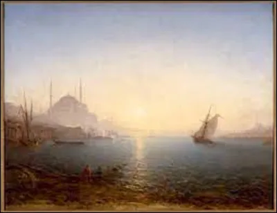 ''Constantinople , Sainte-Sophie au soleil levant'' est une huile sur toile peinte entre 1870 et 1890 par un orientaliste. Quel peintre est l'auteur de ce tableau'' ?