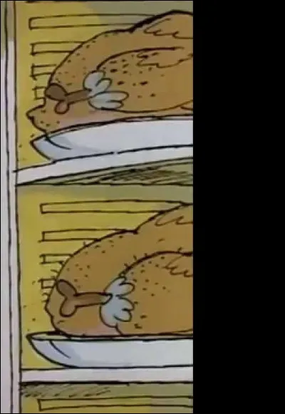 Dans quel dessin animés pouvons-nous voir ces poulets rôtis ?