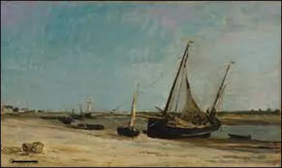 Parmi ces trois membres de l'école de Barbizon, lequel a réalisé ce tableau intitulé ''Bateaux sur la côte à Étaples'', en 1871 ?
