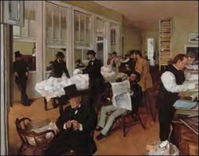 En 1873, quel impressionniste a réalisé ce tableau intitulé ''Le Bureau de coton à La Nouvelle-Orléans'' ?