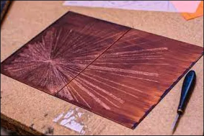 Quel est le nom de ce procédé de gravure en taille-douce sur une plaque de métal à laide dun acide ?