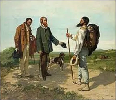 Datant de 1854, ''La Rencontre'' est un tableau réaliste. Lequel de ces trois peintres a exécuté cette toile, en 1854 ?