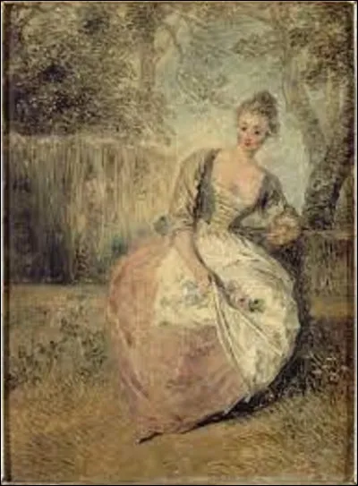 Entre 1715 et 1717, quel rococo a peint cette toile intitulée ''L'Amante inquiète'' ?