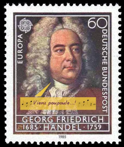 Allemagne '2) > Malgré une perruque toute aussi empesée, le sieur Haendel semble très sérieux, bien que non départi d'un air un tantinet primesautier : y aurait-il un rapport quelconque avec la volaille ?