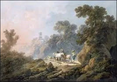 Entre 1782 et 1785, quel rococo a peint cette toile intitulée ''Paysage avec troupeau ?