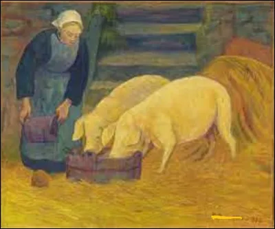 Quel nabi a réalisé ce tableau nommé ''Bretonne donnant à manger aux cochons'', en 1889 ?
