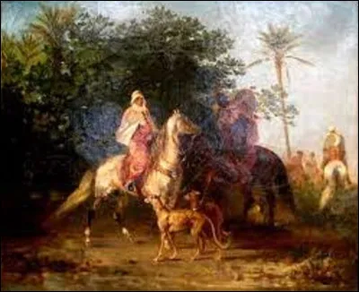 Peint en 1857, ''Le Départ pour la chasse'' est un tableau orientaliste. Quel artiste est l'auteur de cette toile ?