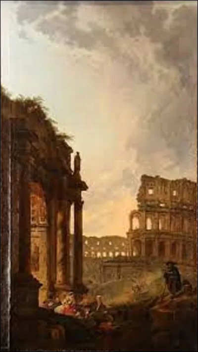 Huile sur toile exécutée en 1770, ''Passage d'un troupeau devant le Colisée et l'Arc de Constantin à Rome'', est un tableau préromantique. Quel peintre a réalisé cette peinture ?