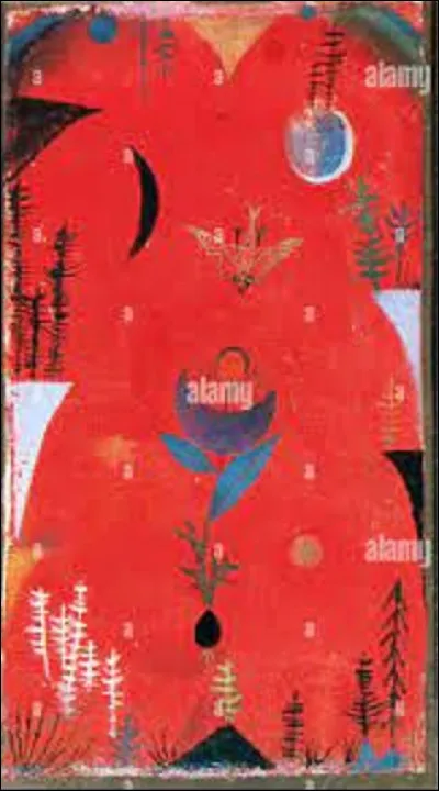 Quel artiste a réalisé, en 1918, cette toile intitulée ''Mythe des fleurs'' ?