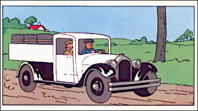 Dans "Tintin en Amérique", notre héros est déguisé dans ce camion ... ! (Complétez !)