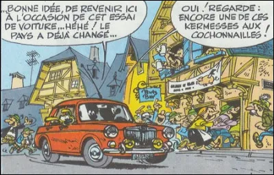 Quelle est anglaise conduite par Spirou ?