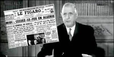 Ce 19 mars, le cessez-le-feu en Algérie entre en vigueur, en application des accords signés la veille à Evian : c'était en ...