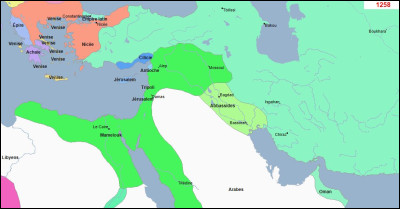 Après la septième croisade, la menace mongole devint de plus en plus présente au Proche-Orient. Les Mongols assiégèrent Bagdad le 29 janvier 1258, capitale du califat