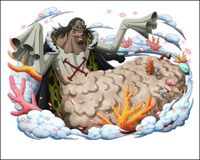 Il a mang&eacute; le Numa Numa no Mi, un Fruit du D&eacute;mon de type Logia qui lui permet de devenir un Homme-Mar&eacute;cage. Quel est son nom ?