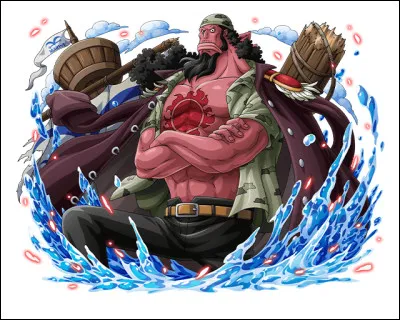 Il est un personnage embl&eacute;matique de l'histoire des Hommes-Poissons. Anciennement esclave, il est devenu le capitaine des Pirates du Soleil et un fervent d&eacute;fenseur des droits des Hommes-Poissons. Il est r&eacute;put&eacute; pour avoir men&eacute; des raids audacieux pour lib&eacute;rer ses semblables esclaves, et pour son intense haine envers les Humains, r&eacute;sultant de son pass&eacute; traumatisant. Quel est nom ?