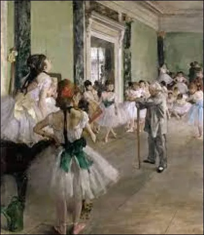Le peintre auteur de ce tableau " la classe de danse", c'est ... Degas.