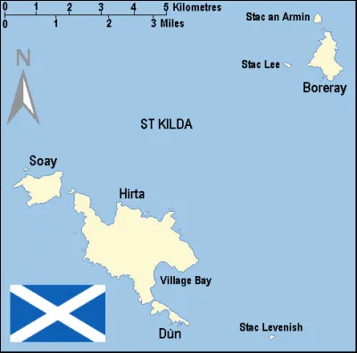 Saint-Kilda est un archipel suédois isolé dans l'océan atlantique célèbre pour ses falaises les plus hautes du Royaume-Uni.