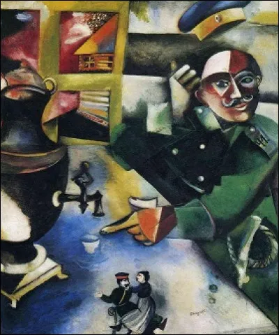 Quel peintre dorigine biélorusse est l'auteur de ce tableau intitulé ''Le soldat boit'' ?