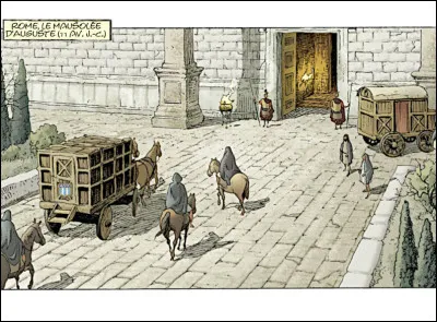 Une scène de la vie quotidienne, à l'entrée du Mausolée d'Auguste (reconstitué) : pas si banale que cela, vous ne trouvez pas (à redire) ?