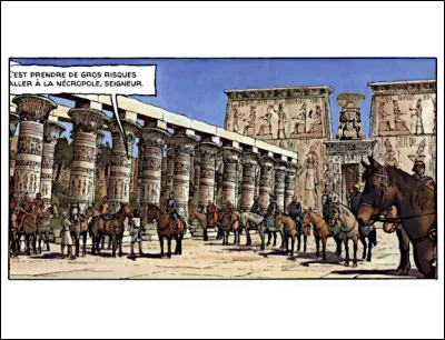 Malgré son âge, Alix voyage encore beaucoup et le voici une fois de plus en Égypte. Mais quelque chose a changé dans le décor. Saurez-vous dire où ?