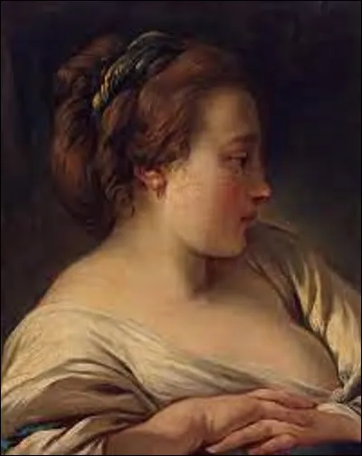 Entre 1740 et 1750, quel rococo a peint cette huile sur toile nommée ''Tête de jeune fille'' ?