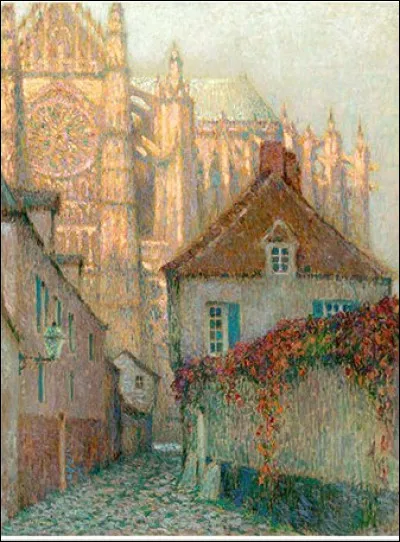 Qui a peint "La cathédrale de Beauvais au soleil couchant" ?