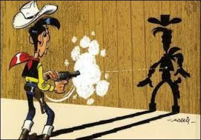 Complétez le surnom donné à Lucky Luke : "L'homme qui tire plus vite...