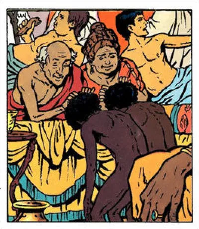 Que nous enseigne cette scène de banquet et libations - plus ou moins orgiaques - pour le moins étonnante et rarement montrée ?