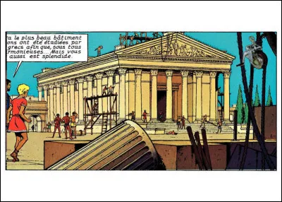 Nous voici maintenant dans une cité nouvelle, telle qu'il y en avait sur le pourtour de la Méditerranée : ici, en Cyrénaïque (actuelle côte libyenne). Qui y a-t-il de notable ?