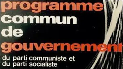 Ce 27 juin, un programme commun de gouvernement est adopté par le Parti socialiste et le Parti communiste : en quelle année était-ce ?